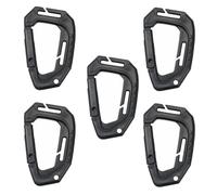 LIbgiubhy 5Pcs High Strength ABS Carabiner Hook for Rock Climbing Backpack Accessory Secure Locking Carabiner Multipurpose Use Polystyrene Substance Satsuma Outdoor Sports