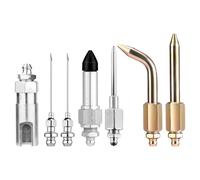 LIbgiubhy 7 Piece Metal Grease Adapters Set with Rubber Joint Fitting and Slotted Coupler for Automotive Lubrication Needs Grease Needle Dispenser