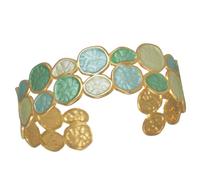 LIbgiubhy Artistic Painted Adjustable Cuff Flexible Stainless Steel Accessory for Women & Men Outfits Fashionable Women's Wrist Jewelry Present