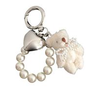 LIbgiubhy Beaded Phone Wrist Strap, Bowknot Bear Phones Bracelets Handfree Wristlet Anti Lost Phone Lanyard Bear Keychain