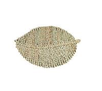 LIbgiubhy Beautiful Grass Weave Panel Unique Hangings Rattan Plate Wall Decorations Straw Rattan Round Basket Decorations