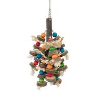 LIbgiubhy Bird Beak Grinding And Entertainment Molar Toy Nature Wood And Food Grade Dyes Enhances Bird Beak Health