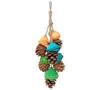 LIbgiubhy Bird Tearing Puzzle Perch Toy Bird Cage Chewing Toy Pinecone Standing Toy For Small Bird Birdcage Decors Bird Supply