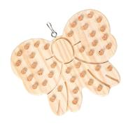 LIbgiubhy Bowknot Shape Chewing Toy Wood Beads Entertainment Toy Wood Knots Chewing Toy For Pet Products Bird Supply
