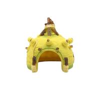 LIbgiubhy Bright Yellow Resins Fish Tanks Tent Hideouts Decorative Aquariums Shelter for Bettas Fishes Stress Relief Underwater Pet Shelter Cave