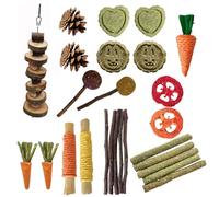 LIbgiubhy Cage Toy For Hamster Chew Toy Exercise Grass Grinding Sticks Chew Toy Molar Chew Toy For Chinchillas Hamster