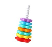 LIbgiubhy Developmental Rotating Stacking Toy Practical Colorful Tower for Childrens Hand Eye Coordination and Color Recognition Rotating Colorful Tower Stacking Toy