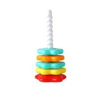 LIbgiubhy Developmental Rotating Stacking Toy Practical Colorful Tower for Childrens Hand Eye Coordination and Color Recognition Rotating Colorful Tower Stacking Toy
