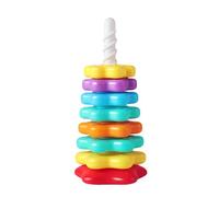 LIbgiubhy Developmental Rotating Stacking Toy Practical Colorful Tower for Childrens Hand Eye Coordination and Color Recognition Rotating Colorful Tower Stacking Toy