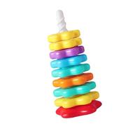 LIbgiubhy Developmental Rotating Stacking Toy Practical Colorful Tower for Childrens Hand Eye Coordination and Color Recognition Rotating Colorful Tower Stacking Toy