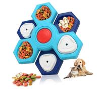 LIbgiubhy Dog Treat Puzzle Slow Feeder Rotating Enrichment Smooth Round Toy Creative Feed Cats Unique Dog Cats Pet Eating Rotating