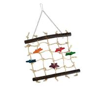 LIbgiubhy Durability Climbing Net Woven Climbing Net Mat Colorful Chewing Hanging Toy For Media And Small Birds