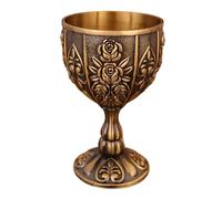LIbgiubhy Elegant Ornamental Metal Drinking Vessel with Comfortable Grip Engraved Wine Goblet for Cocktails Whiskeys Elegant Ornamental Metal Drinking Vessel
