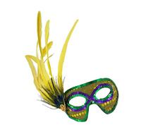 LIbgiubhy Elegant Sparkling Detachable Feathered Half with Sequins for Evening Galas and Dances Lightweight Breathable Masquerade