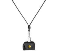 LIbgiubhy Elegant Sturdy Leather Necklace Wallet for Earbud and Coin Storage Practical Designs for Everyday Convenience Use