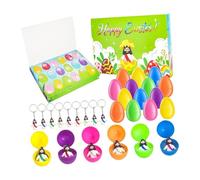 LIbgiubhy Entertaining Round Themed Shells with Random Keychain Inside Amazing for Yearly Decorations and Gifts Easter Party Bonuses