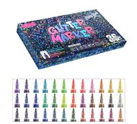LIbgiubhy Glittering Marker Pen 0.7mm Fine Point Water Based Inks Quick Dry for Kids Adults Painting on Paper Canvas Glass Scintillate Marker