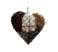 LIbgiubhy Heart Shape Iron Bird House Outdoor Decoration Refillable Design Handcrafts Nest Includes Nesting Materials for WildBird Heart Shape Bird Nest