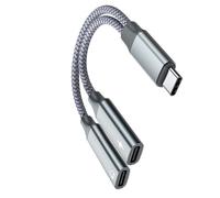 LIbgiubhy High Speed 60W Capability Power Delivery Double USB C Headphone And Charging Adapter Suitable For Music Commute & Travel