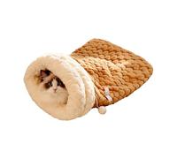 LIbgiubhy Indoor Puss Cave Bed Soft Lagomorph Hair Shelter with Hug Tunnel Winter Warm Slumbering Update2 Color Modifications Fleece Lagomorph Hair Puss Cave