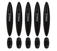 LIbgiubhy Inline Fishing Float 20g/30g High Strength Buoyancy Tackle with Bells, Weight Bead Bobbers 5pcs Accessories Portable Fishing Float