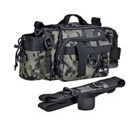 LIbgiubhy Large Capacity Fishing Tackle Bag Waist Pouches Crossbody Fishing Gear Bag with Adjustable Waist Belt