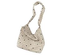 LIbgiubhy Lightweight Polyester Grids Bag Crossbody Comfortable Strap Large Capacity Shoulder for Daily Commute Travel Lightweight Polyester Gridss Bag Crossbody Bag