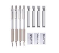 LIbgiubhy Metal Mechanical Pencil 4 Measurements Professional Drafting Tool for Artists Engineers Learners Permanent Writing Instrument with Accuracy Mechanism Permanent Metal Writing Tool