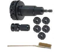 LIbgiubhy Multi-Surface Grinding Set with Ratchet Adapter for Car/Motorcycle Brake & Hub Rust Washing Automotive Brake Disc Derusting Grinding Head Strong Watertight Axles Studs Remover