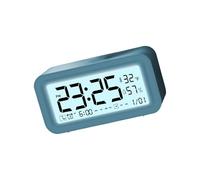 LIbgiubhy Multifunctional Quiet Clock Bedlight Display Live Temperature Dampness Following 3 Programmable Alarms Modifiable Capacity Warning Nocturnalvision Desk Clock