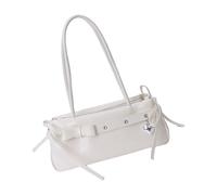 LIbgiubhy Multipurpose Bows Embellished Shoulder Bag Underarm Purses PU Leather Purse with Multiple Pockets Lightweight Carry Faux Leather Shoulder Bow Detail Purse Quilted Pattern Closure