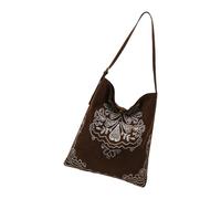 LIbgiubhy Multipurpose Suedes Underarm Bag Practical Construction Shoulder Bag Spacious Main Compartment Ideal for Documents Oversized Retro Shoulder Purse