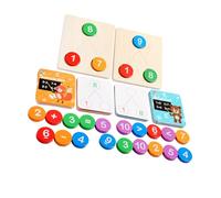 LIbgiubhy Natural Wood Mathematics Manipulatives for Children Number Recognition and Addition Practice Interactive Number Combination Toy