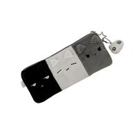 LIbgiubhy Plush Kitten Pencil Bag Double Layered Zippered Pencil Case See Through Pen Pouches for Students Children Classroom Large Capacity Pencil Case