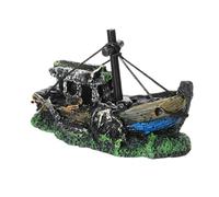 LIbgiubhy Resins Shipwrecks Artificial Ornament Floating Props Wrecked Boats Art Miniature Shipwrecks for Fish Tanks Aquariums Fish Tanks Decoration