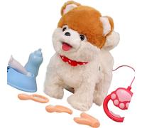 LIbgiubhy Soft Short Plush Animated Toy That Plays Music and Responds to Touch Comes with 6 Baby Bottles for Pretend Play Animated Soft Toy