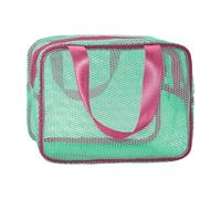 LIbgiubhy Stylish See-Through Mesh Toted for Women Water-Resistant Foldable Beach Gym Bag Washable Accessory Pouches Travel Organizers Pouches