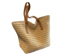 LIbgiubhy Stylish Woven Shoulder Bag Large Capacity Friendly Work Bag Casual Straw Handbag for Daily Use and Travel Essential Friendly Woven Shoulder Bag