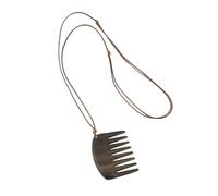 LIbgiubhy Wood Comb Pendant Necklace Long Rope Neckchain Adjustable Length Clavicle Chain Fashion Accessories for Women Girls