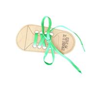 LIbgiubhy Wooden Shoelace Practice Board Children Learn To Tie Laces Threading Lacing Shoes Toy For Learning And Entertainment