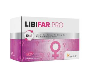 Libido Booster for Women with Liboost, Maca, Ashwagandha KSM 66, Ginseng, Zinc, Biotin, Vitamin D, Vitamin B6, and Vitamin B12, 60 Capsules LibiFAR PRO by Sensilab