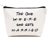 LIBIHUA Get Engaged Gift-Wedding Gift- Makeup Bag Cosmetic Bag Travel Pouch, 6-The One Where She Gets Married, 9.8 ″ W x 7″ H x 2.7″ Bottom, 306-the One Where She Gets Married
