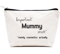 LIBIHUA Women Gift-Travel Case Gifts for Women-Mother's Day Birthday Christmas Gift-Makeup Bag Cosmetic Bag Travel Pouch, Beige, 9.8 ″ W x 7″ H x 2.7″ Bottom, 734-4-important Mummy Stuff