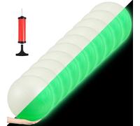 Libima 10 Pcs 8.5 Inches Glow in The Dark Kickballs Dodgeballs Light up Playground Ball Bouncy Balls with Pump for Kids Adults Playground School Backyard Game Outdoor Glow in The Dark Games