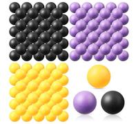 Libima 120 Pack Colored Table Tennis Balls 40 mm Plastic Balls Bulk for 4th of July Carnival Wedding Pool Games, DIY Arts, Pet Toys, School Patriotic Activities (Dark Purple, Black, Orange)