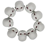 Libima 15 Pieces Halloween Baby Doll Heads, Doll Heads Haunted Creepy Parts Scary Halloween Decor for Party Decoration Supplies(Gray)