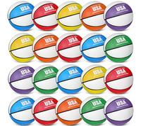 Libima 24 Pcs Rubber Basketballs Bulk with Pump Official Size Multicolor Basket Balls Youth Streetballs Set for Adult Boys Girls Gifts Indoor Outdoor Training Practice(Bright Colors,Size 6)