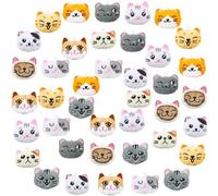 Libima 40 Pcs Mini Stuffed Animals Sea Animal Fruit Plush Keychain Set for Carnival Birthday Classroom Prizes Decoration for Clothes (Cat)