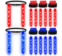 Libima 6 Player LED Flag Football Belts with 12 Flags Adjustable Belt Set Capture The Flag Outdoor Games for Teens Adults Glow Party Day Night Summer Backyard Beach Training Equipment