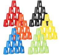 Libima 72 Pieces Sports Stacking Cups Set Stackable Party Game Classic Speed Training Game for Adults Family Party Challenge Competition Travel Gift 6 Colors